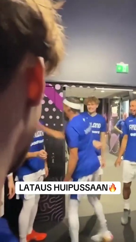 玩这么变态的吗马尔卡宁领军的芬兰男篮赛前庆祝竟是互扇巴掌