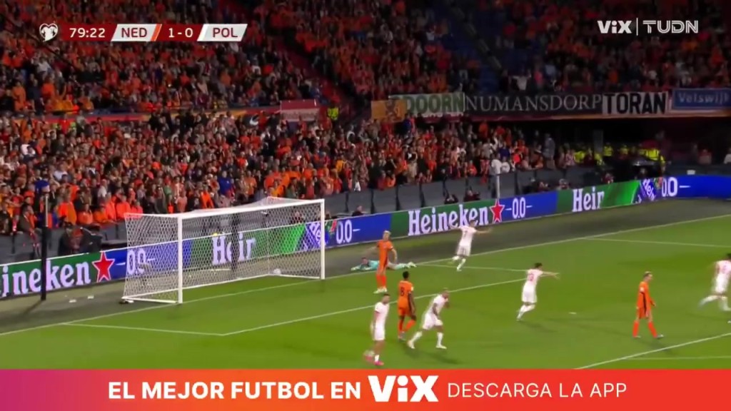 荷兰1-1遭波兰扳平！维拉铁闸卡什爆射世界波破门！